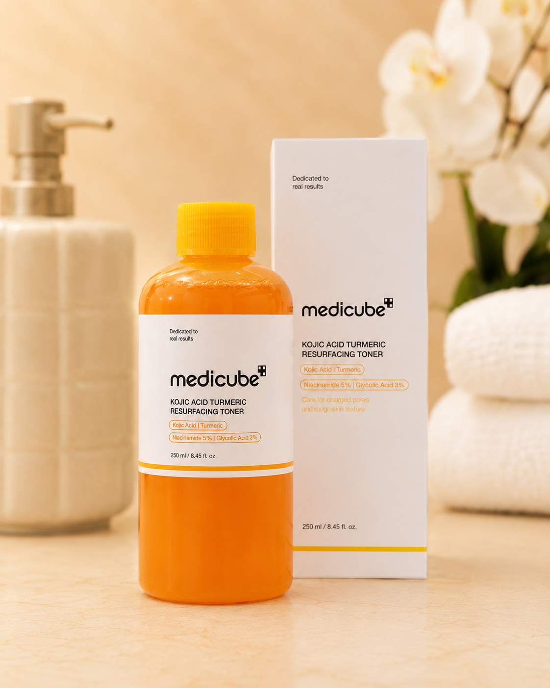 Medicube – Kojic Acid Turmeric Resurfacing Toner, 250 ml