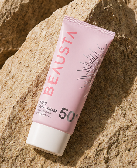 BEAUSTA Mild Sun Cream Pink Tone-Up SPF50+, 50 ml