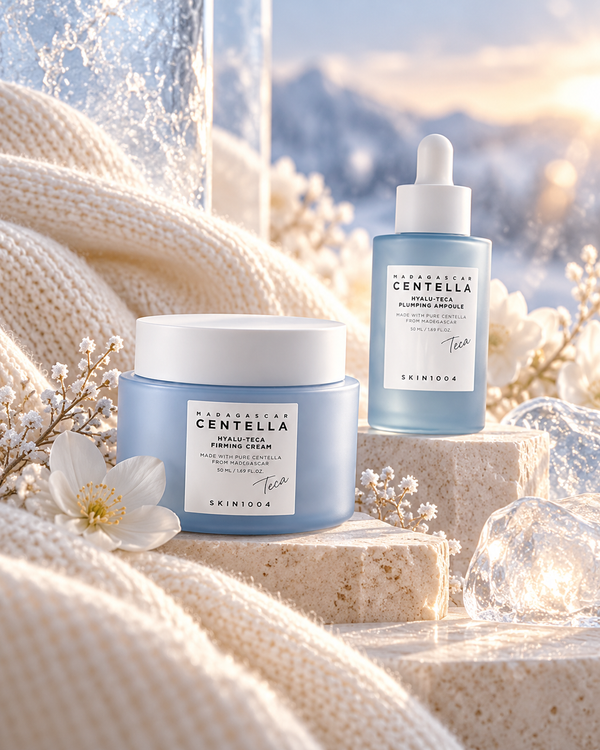 SKIN1004 Hyalu-Teca Winter Cashmere – zimowy zestaw nawilżający do twarzy, 2 × 50 ml