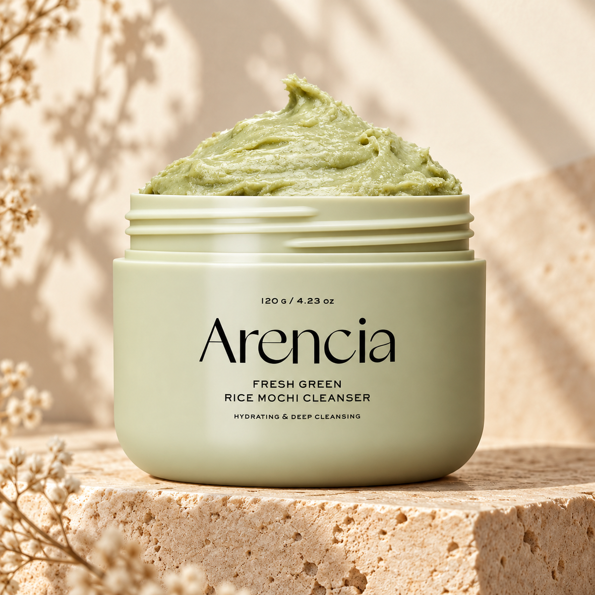 Arencia Fresh Green Rice Mochi Cleanser – pasta oczyszczająca do twarzy, 120 g