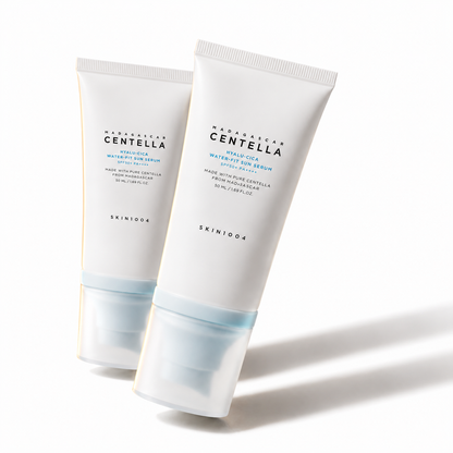 SKIN1004 Madagascar Centella Hyalu-Cica Water-Fit Sun Serum SPF50+ PA++++ Twin Pack, 2 × 50 ml