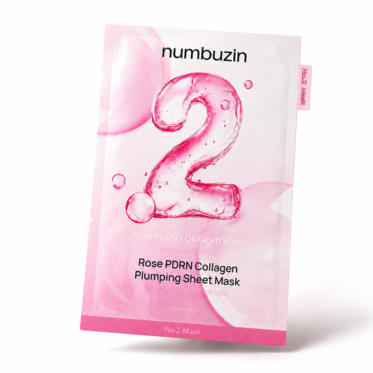 Numbuzin - No.2 Rose PDRN Collagen Plumping Sheet Mask, 1 szt.