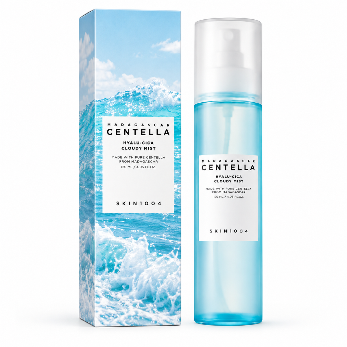 SKIN1004 Madagascar Centella Hyalu-Cica Cloudy Mist – mgiełka nawilżająca do twarzy, 120 ml