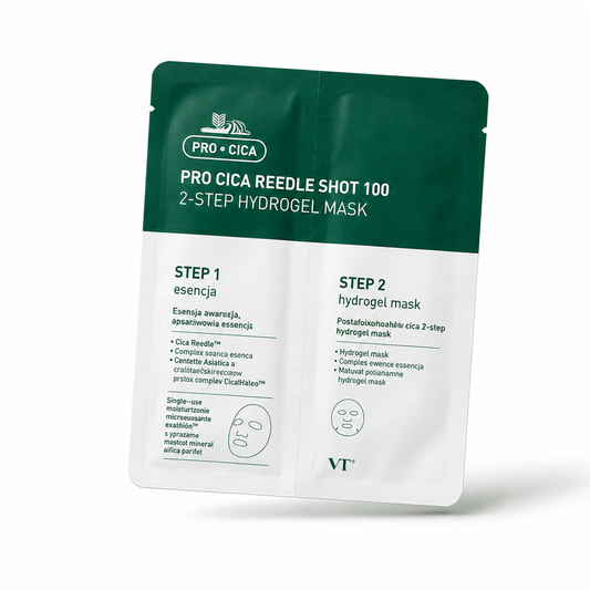 VT Cosmetics Pro Cica Reedle Shot 100 2-Step Hydrogel Mask, 1 szt.