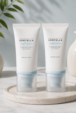SKIN1004 Madagascar Centella Hyalu-Cica Water-Fit Sun Serum SPF50+ PA++++ Twin Pack - nawilżające serum przeciwsłoneczne do twar