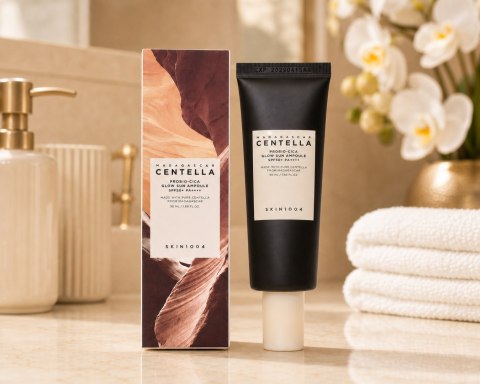 SKIN1004 Madagascar Centella Probio-Cica Glow Sun Ampoule SPF50+ PA++++ - ampułka przeciwsłoneczna do twarzy, 50 ml