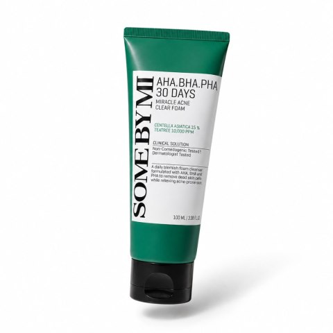 SOME BY MI AHA-BHA-PHA 30 Days Miracle Acne Clear Foam - pianka oczyszczająca do skóry trądzikowej, 100 ml