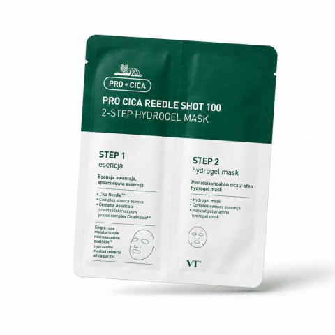 VT Cosmetics Pro Cica Reedle Shot 100 2-Step Hydrogel Mask - dwuetapowa maska hydrożelowa kojąca do twarzy, 1 szt