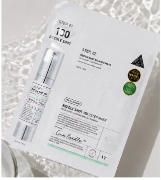 VT Cosmetics Reedle Shot 100 2-Step Mask - dwuetapowa maska nawilżająca i wygładzająca do twarzy, 1 szt.