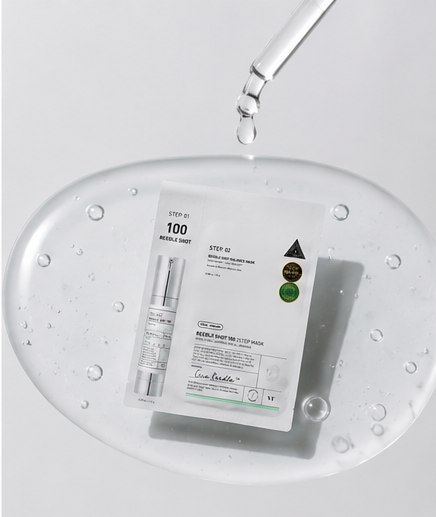 VT Cosmetics Reedle Shot 100 2-Step Mask - dwuetapowa maska nawilżająca i wygładzająca do twarzy, 1 szt.